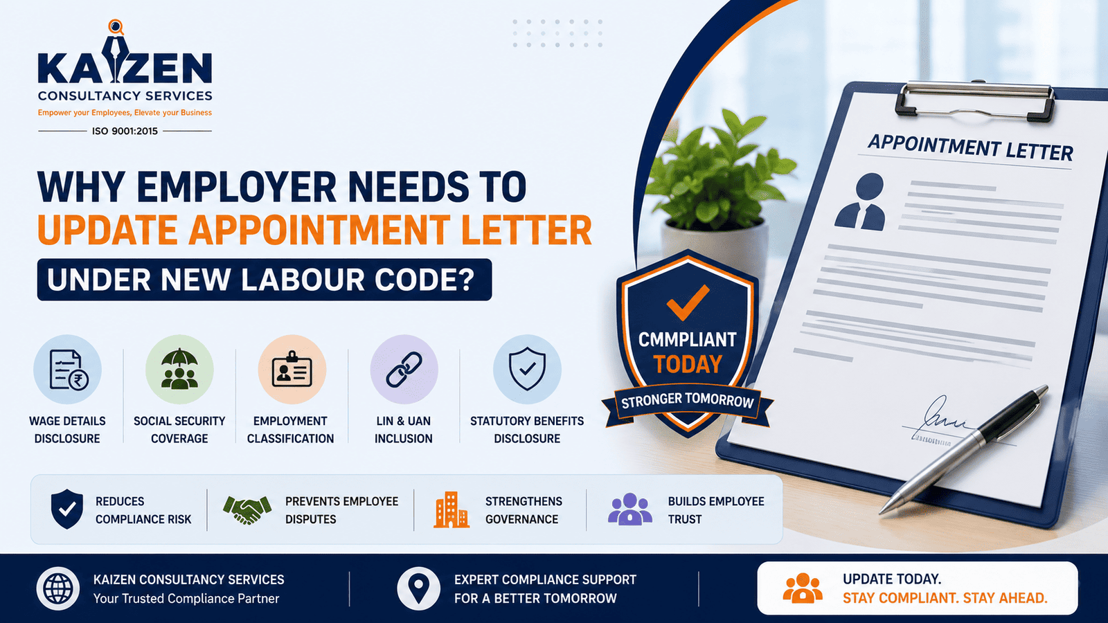 Revision of Appointment letter - New labour code